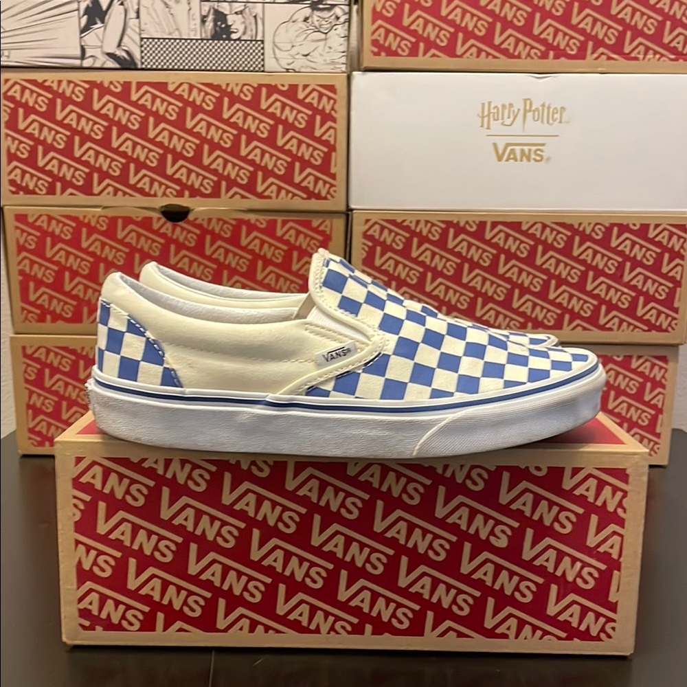 Vans Classic Slip-On (Primary Check) Trubl/Wht